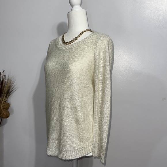 ANNE KLEIN WOMEN’S SEQUINNED KNITTED SWEATER - Picture 7 of 10